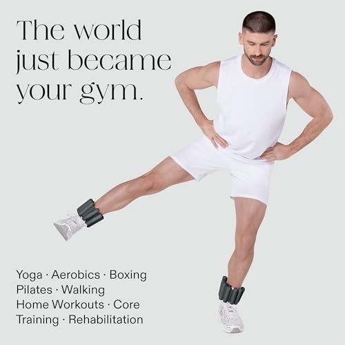 Bala Bangles Wrist & Ankle Weights for Women & Men, Home Gym Equipment - color: Charcoal, size: 3 LB