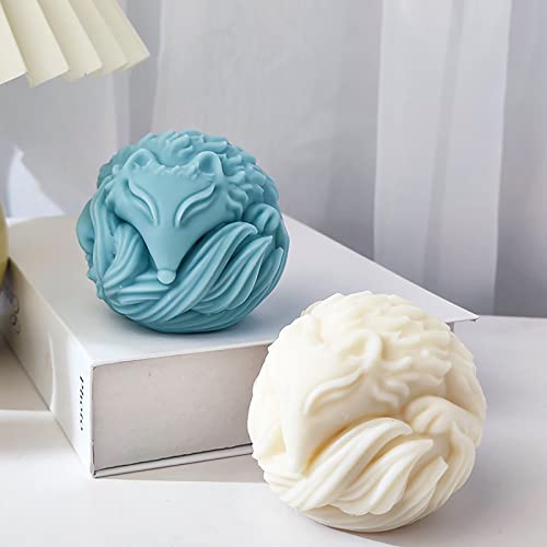 Fox Resin & Silicone Animal Molds - 3D Fox & Candle Molds for Soap & Candle Making - color: candle-fox