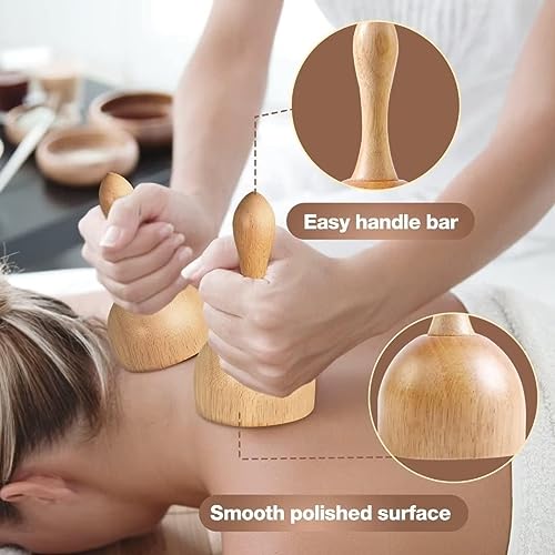 10-in-1 Wood Therapy Massage Tools Gua Sha Wooden Massager for Body Shaping Massage Tool Set Wood Therapy Tools for Relieving Muscle Pain Body Lymphatic Drainage Massager Anti-Cellulite