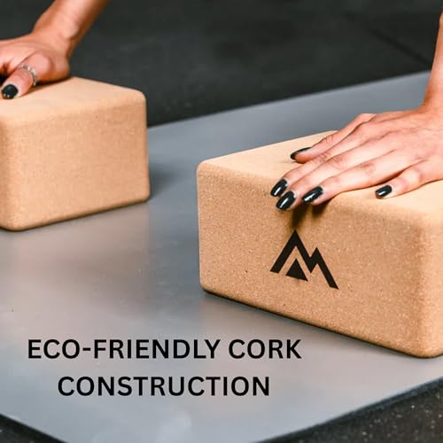 REP Fitness Cork Yoga Block, Eco-Friendly & Non-Slip Yoga Brick | Firm Support for Balance, Poses & Stretching | Durable Cork Block for Home Gym, Pilates, Meditation, Workouts & Physical Therapy