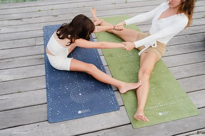 YOGA DESIGN LAB | The Combo Yoga Mat | 2-in-1 Mat+Towel | Eco Luxury | Ideal for Hot Yoga, Power, Bikram, Ashtanga, Sweat | Studio Quality | Includes Carrying Strap! - color: Boho Glow, size: 5.5mm