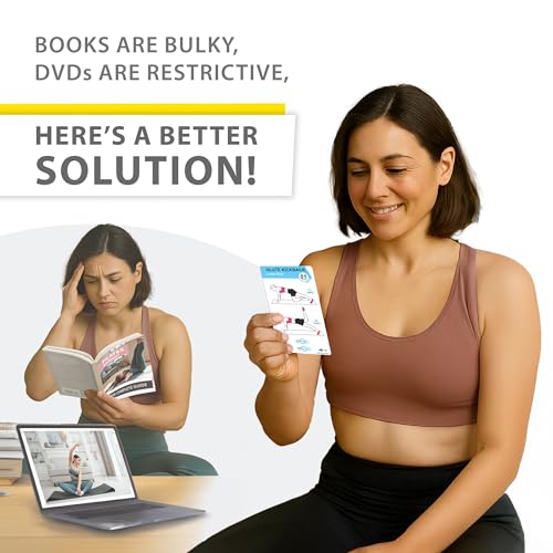 Flexies Pilates Workout Cards | 58 Mat Pilates Exercise Cards with Postures, Video Instructions & Breathing Tips | Waterproof Color-Coded Fitness Deck for Women with Dry-Erase Marker