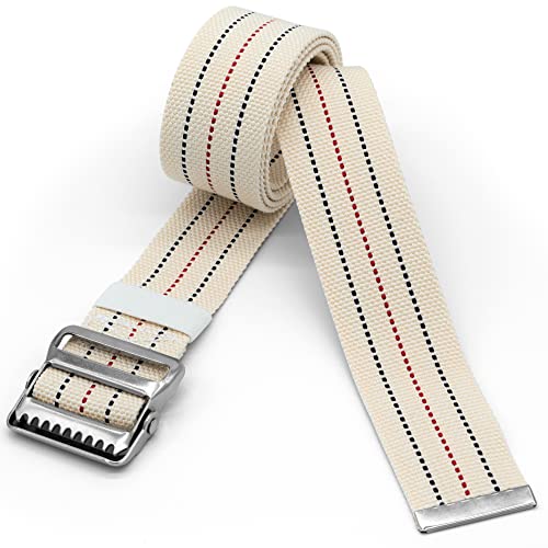 LiftAid Transfer and Gait Belt 60 Inch with Metal Buckle and Loop - Walking, Standing and Transfer Assist Aid for Seniors, Elderly Patients, Caregiver, Nurse, Therapist (Beige) - color: Beige