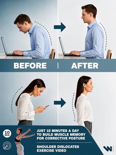 WALUE™ Posture Correction & Shoulder Exerciser – Non-Elastic Stretch Strap for Exercise, Yoga, Flexibility & Physical Therapy