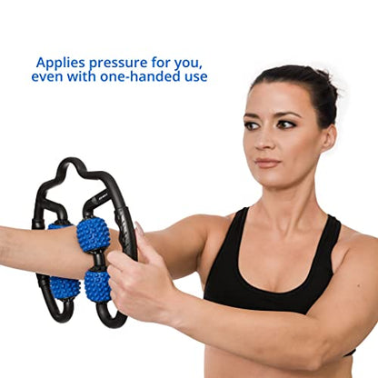 Body Back Trigger Point Pressure Roller Massager for Deep Tissue Relief | FSA Eligible Trigger Point Roller For Forearm & Hand, Deep Tissue Massage Tool For Tennis Elbow, Athletes & Muscle Recovery