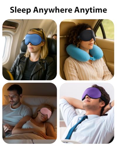 MABAO Weighted Sleep Mask, 100% Blackout Blindfold for Sleeping, Black - color: Black