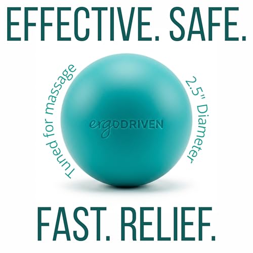 Massage Ball for Myofascial Release, Pure Silicone, Designed for Massage (NOT Lacrosse), Completely Free of BPA/Latex/Rubber/PFAS, for Trigger Point Therapy, Ideal Firmness and Traction