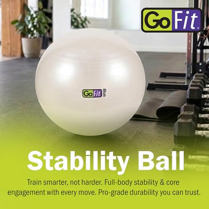 GoFit Stability Ball - color: White, size: 65 cm