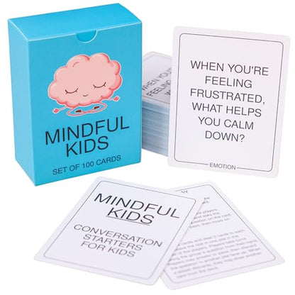 100 Mindfulness Conversation Cards for Kids - Enable Meaningful Conversations with Kids - style: Kids Conversation Cards