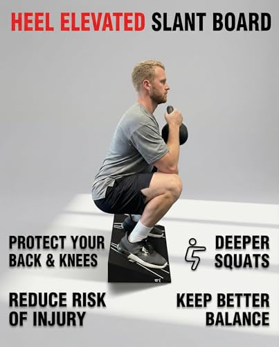 GarveeLife Squat ！ Block for Home Gym - 15/30/40° Multi-Angle Slant Board for Squats, Calf Stretching, Yoga & Therapy | Non-Slip EVA Foam, Lightweight & Portable Heel Elevator for Men & Women