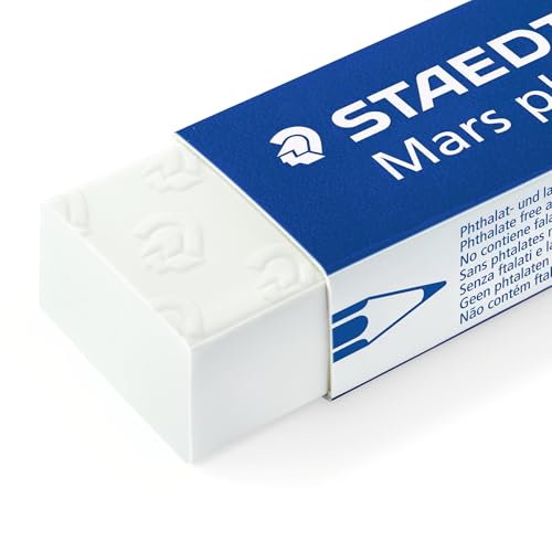 STAEDTLER Mars Plastic Vinyl Erasers (20-Pack), White Erasers for Clean & Precise Results - Latex-Free, Minimal Crumbling - style: 20 Pack