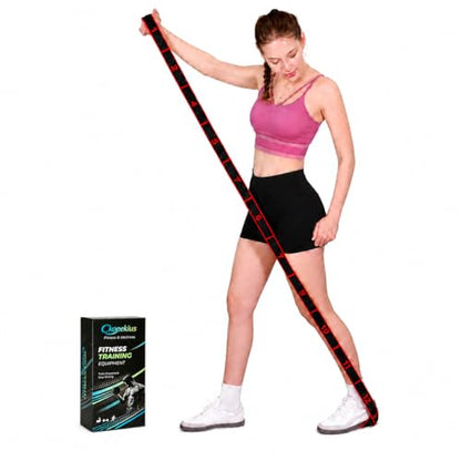 Resistance Exercise Bands, 12-Loop Stretch Strap for Yoga, Leg Exercise, Lower Back Stretch, Stretching, Gym and Home Workout