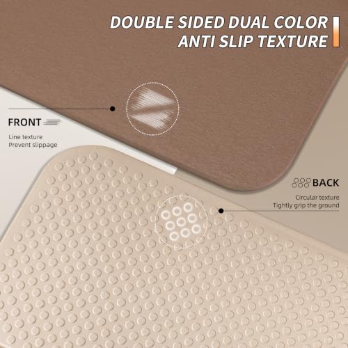 PAIDU Foldable Yoga Mat 10MM Thick SGS Certified TPE 75x26" Portable - color: Brown + apricot