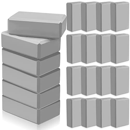 Outus 20 Pcs Yoga Blocks Bulk 9 x 6 x 3 Inch High Density Bricks to Improve Strength Flexibility Balance Soft Non Slip Gymnastic Blocks for Yoga Sports