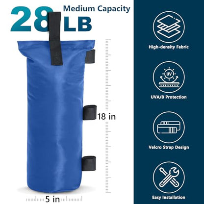 MASTERCANOPY Canopy Weight Sandbags, Without Sand(112 Pounds, Blue) - color: Blue