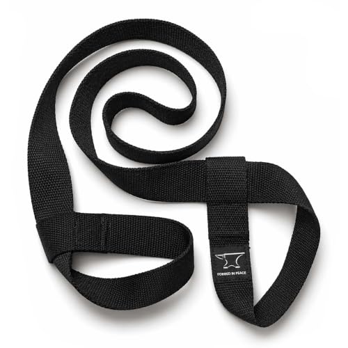 Men’s Yoga Strap – Adjustable Mat Carrier & Stretching Strap for Yoga, Pilates, and Fitness, Black