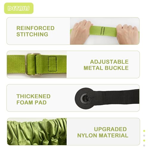Waist Back Leg Stretch Strap Yoga Fitness Stretcher Back Bend Assist Trainer Waist Flexibility Equipment Over Door Yyoga Sstrap for Pilates, Dancing, Gymnastics Training Belt with Door Anchor