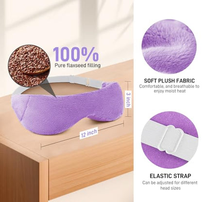 Weighted Eye Pillow for Yoga, Moist Heat Mask for Dry Eyes(Purple) - color: Eye Mask03-purple