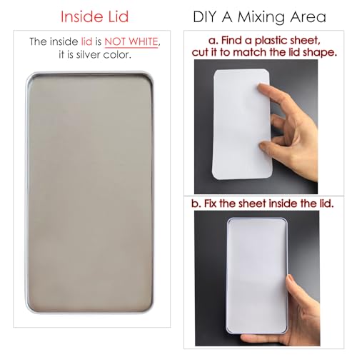 Metal Watercolor Palette Empty with 20 Full Pans and Magnetic Strips | Lightweight Paint Tray Palettes, With 3ml Pans and 3M Magnetic Squares, DIY Art Palettes, Paint Holder, Painting Palette - color: Wheat Field, size: Pack of 20 Full Pans