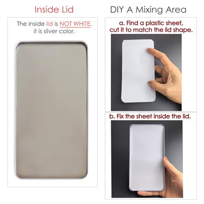 Metal Watercolor Palette Empty with 20 Full Pans and Magnetic Strips | Lightweight Paint Tray Palettes, With 3ml Pans and 3M Magnetic Squares, DIY Art Palettes, Paint Holder, Painting Palette - color: Wheat Field, size: Pack of 20 Full Pans