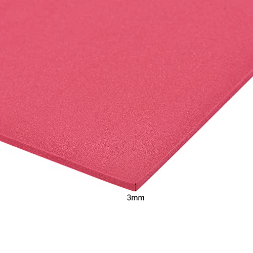 uxcell Red EVA Foam Sheets 10 x 10 Inch 3mm Thickness for Crafts DIY Projects, 4 Pcs - color: Red