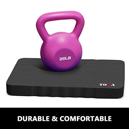 TOUA Kneeling Pad Thick Extra Large High Density Foam Kneeler Pad Mat for Gardening Yoga Exercise Bath (Black 2 Pack) - color: Black, size: Large - 2 Pack