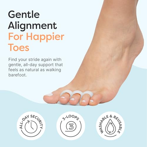 ZenToes Triple Loop Hammertoe Crest, Men & Women, Cushion, 4 Pack - color: Soft Support White