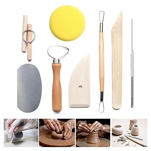 Clay Tools 46PCS Pottery Tools Clay Sculpting Tools Polymer Clay Tools Kit Ceramic Tools for DIY Handcraft Modeling Clay Carving Tools Set - color: 46PCS