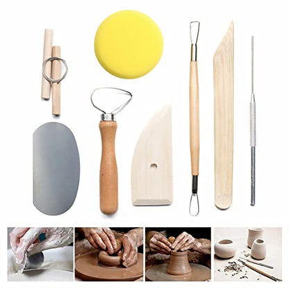 Clay Tools 46PCS Pottery Tools Clay Sculpting Tools Polymer Clay Tools Kit Ceramic Tools for DIY Handcraft Modeling Clay Carving Tools Set - color: 46PCS