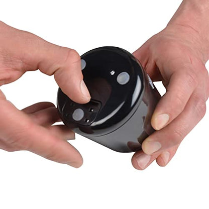 Westcott iPoint Dot Battery Pencil Sharpener | Compact & Battery Powered with Stainless Steel Blades, EZ View Shavings Reservoir, Home, Office, School or Classroom