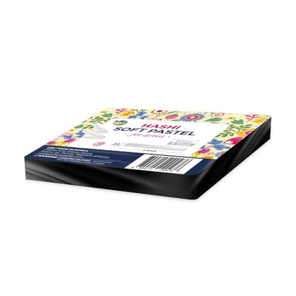 HA SHI Soft Chalk Pastels for Adult Artists, White, 6 Square Sticks | Restock the shade that runs out first. Lift tones over darker layers, sharpen highlights, or blur edges on toned paper. - color: White (6 Sticks)