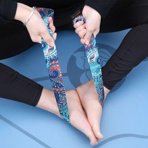Colorful Yoga Stretching Strap,Adjustable Carrier Resistance Bands for Fitness and Flexibility Training