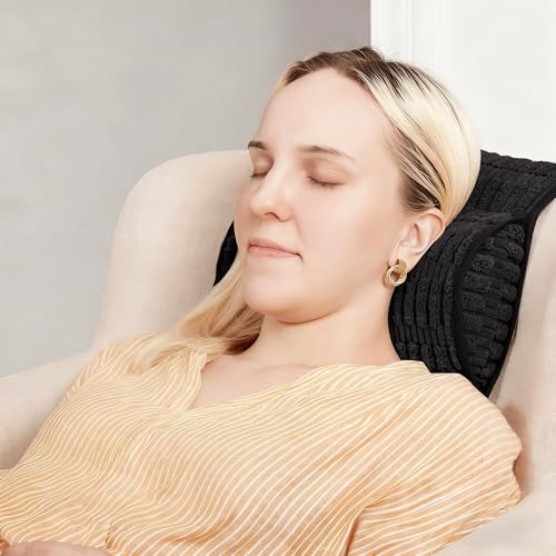 WdFour Headrest Memory Foam Pillow, Support Cushions for Neck, Back or Leg for Sofas, Recliners, Office Chairs, Massage Chairs for Neck Pain Relief and Cervical Support (Black, 17" Wx2.7 D) - color: Black, size: 17"Wx2.7"D