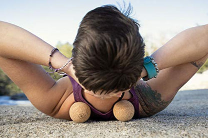 Travel Cork Massage Ball | Lightweight, Sustainable Alternative to Lacrosse Ball for Muscle Pain Relief (2.5 Inch (Pack of 2), Sanded Cork) - size: 2.5 Inch (Pack of 2)