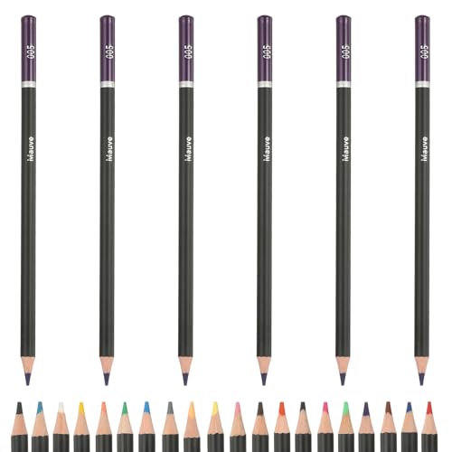 PATIKIL Colored Pencils, Purple Color Drawing Pencils with Oil-Based Cores Art Scrapbook Supplies for Adult Coloring Books Artists Beginners Drawing Sketching, 6 Pcs - color: Purple