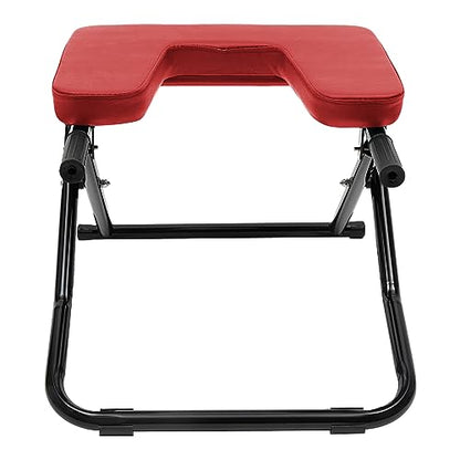Yoga Headstand Bench, Yoga Inversion Chair, Inversion Chair, Headstand Trainer for Practice Head Stand, Shoulderstand and Strength Training - color: Red