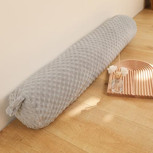 Roll Cervical Pillow for Neck Head Back Leg Support 24IN Gray | Bolster Pillow with Removable Velvet Cover,Round Cylinder Neck Roll Pillow for Head, Back,Leg Support, Decorative Bed - color: Grey, size: 24IN