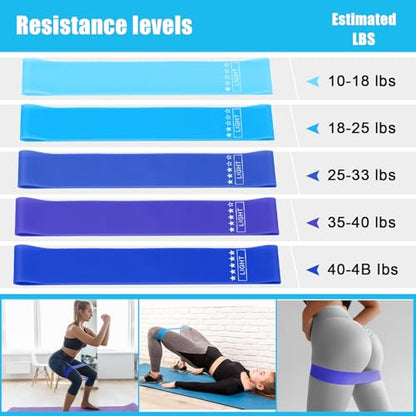 Silipull 10 Pcs Pilates Ring Blocks Set for Women Home Yoga Equipment Accessories Pilates Ring Circle and Ball Workouts Gift Include Ball Yoga Circle Resistance Bands Block Straps Gym Bag - color: Blue
