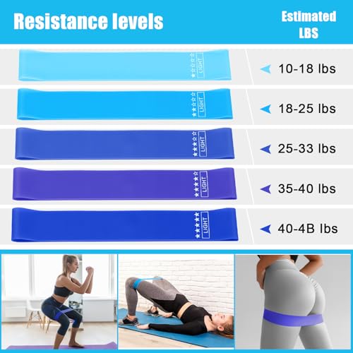 Silipull 10 Pcs Pilates Ring Blocks Set for Women Home Yoga Equipment Accessories Pilates Ring Circle and Ball Workouts Gift Include Ball Yoga Circle Resistance Bands Block Straps Gym Bag - color: Blue