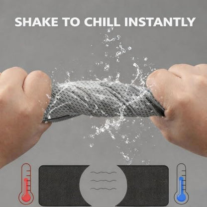 Cooling Towel, Quick Dry Sports Towel with Silicone Case, 11.8 x 35.4 in - color: Gray, size: Medium
