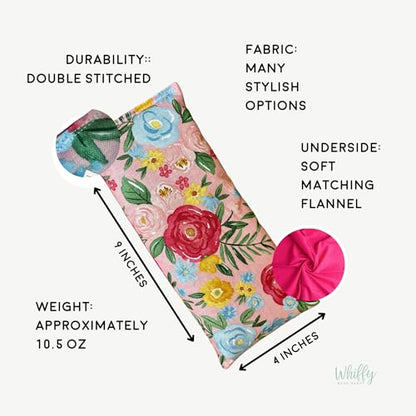 Yoga Eye Pillow, Lavender Microwave Heating Pad Hot & Cold Pack Eye Pillow Aromatherapy Gift, Microwavable, Several Fabric Options, Scented or Unscented, 9" x 4" (Brown Leaves, Chamomile) - color: Brown Leaves