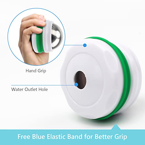AHIER Cold Massage Roller Ball, Stainless Steel Cold Therapy Relief Tool - color: Green White
