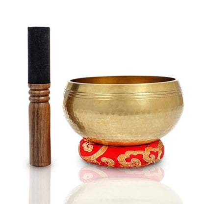 Large Master healing Tibetan Singing bowls set 6" ~ Meditation Sound Bowl hand Hammered in Nepal For Yoga, Meditation, Mindfulness, Healing & Chakra balancing~ (6 Inch) - size: 6 Inch