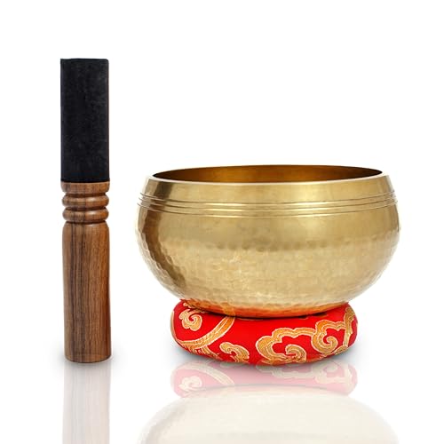 Large Master healing Tibetan Singing bowls set 6" ~ Meditation Sound Bowl hand Hammered in Nepal For Yoga, Meditation, Mindfulness, Healing & Chakra balancing~ (6 Inch) - size: 6 Inch