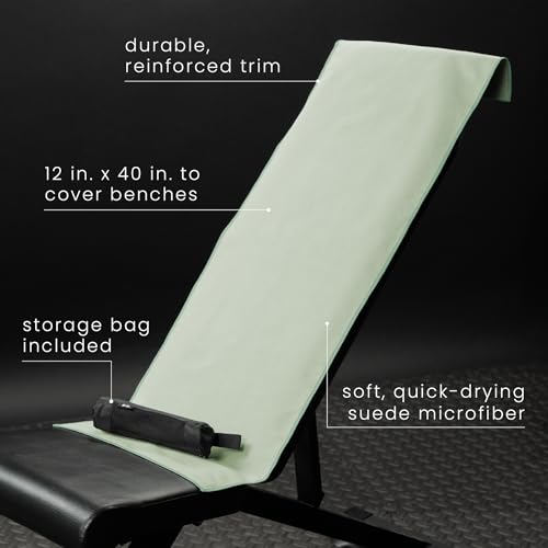 S&T INC. Seude Microfiber Gym Towels & Carry Bag, 1 Pack, 12" x 40", Green - color: Sage (1 Pack)