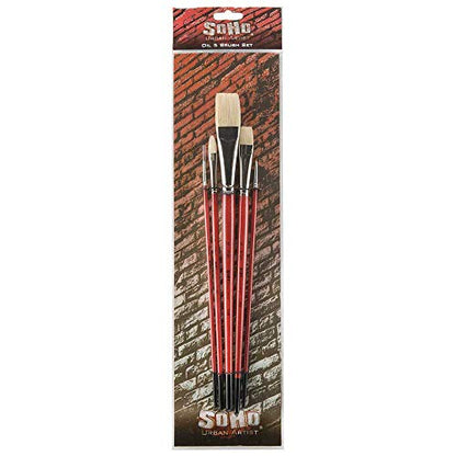 SoHo Urban Artist Value Brush Sets - Set of 5 Professional Brushes for Painting, Beginners, Artists & More! - Oil Set - color: Oil