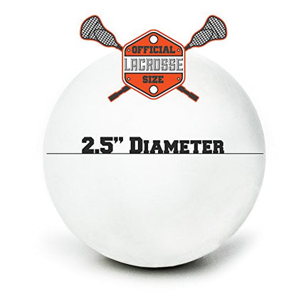 Crown Sporting Goods Regulation Size Lacrosse Balls in Mesh Storage Bag