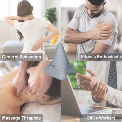 Trigger Point Massage Ball Manual Massager Tool 2.8”×2.9”. Gray - color: Gray