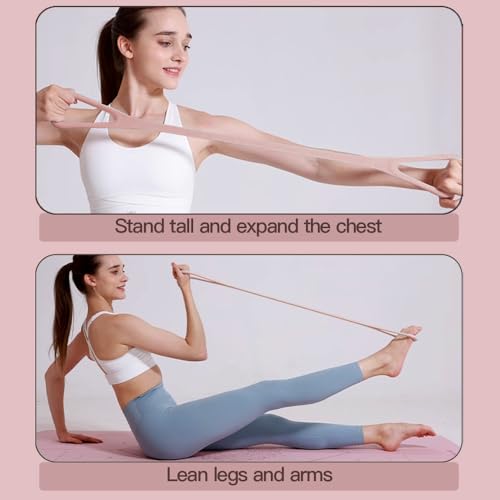 2026 Upgraded Figure 8 Resistance Band for Physical Therapy, Shoulder Back Arm Exercise Bands, 3 Resistance Levels for 15 25 35lb for Kids Adult Elderly - color: 15LB Pink