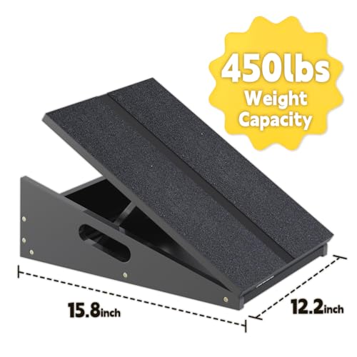 Wood Slant Board Calf Stretcher - Professional Calf Stretcher Slant Board for Physical Therapy, Incline Stretching, and Rehabilitation Exercises - Durable and Adjustable Balance Tool